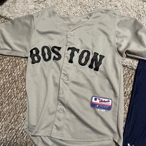 Gray Boston Red Socks Jersey